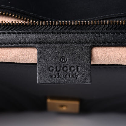 Gucci Calfskin Matelasse Small GG Marmont Shoulder Bag Black 6 of 12