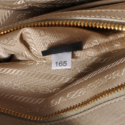 Prada Glace Calf Extra Wide Tote Stone 8 of 10