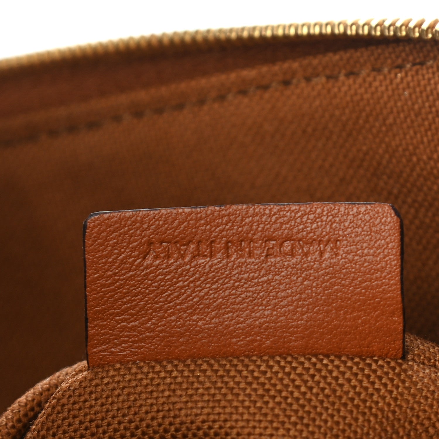 Celine Triomphe Canvas Lambskin Small Pouch Tan 6 of 7