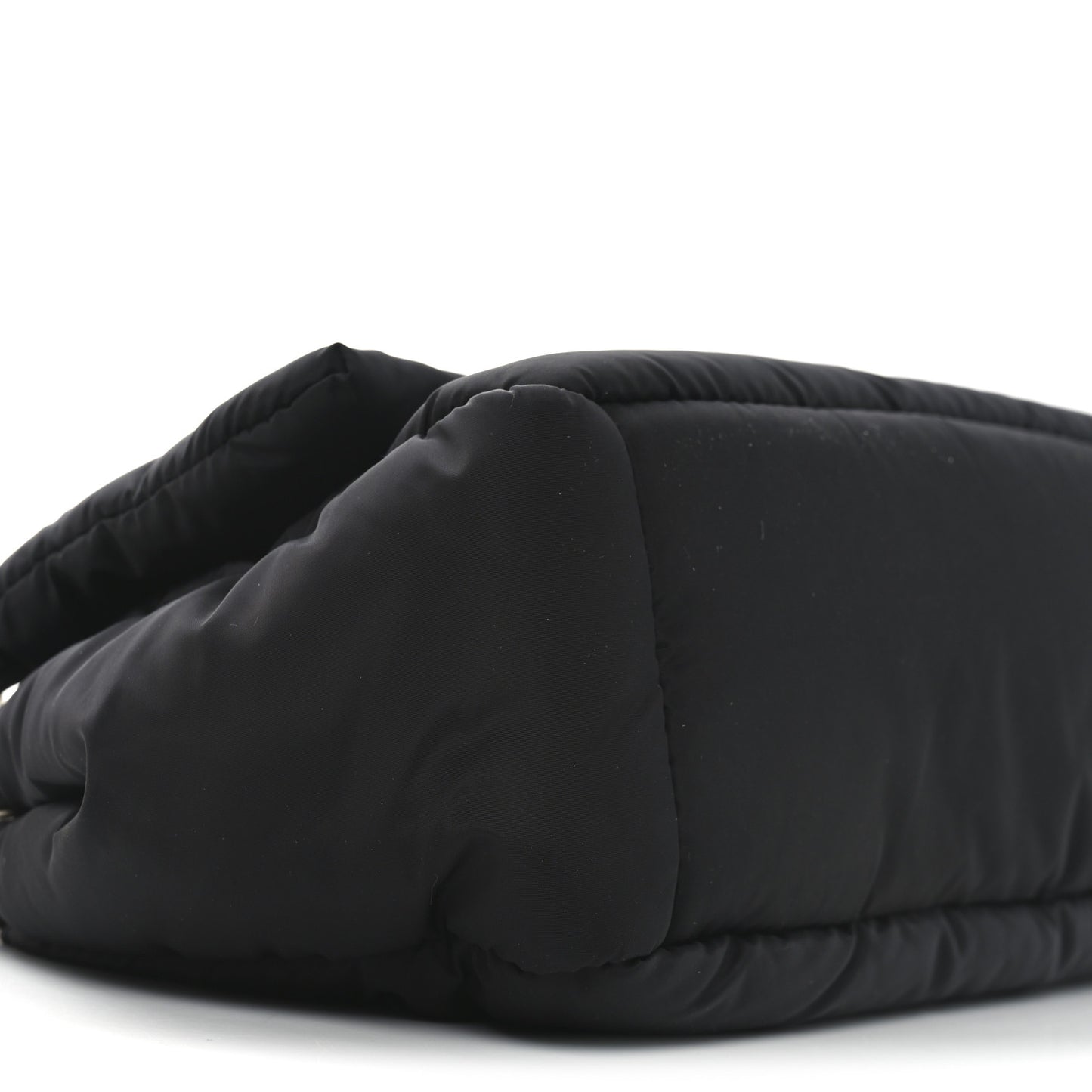 Nylon Mini Monaco Chain Shoulder Bag Black