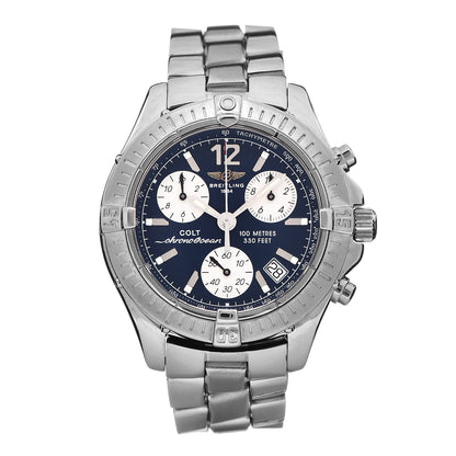 Breitling Stainless Steel 38mm Colt ChronoOcean Chronograph Quartz Watch Blue A53350 1 of 6