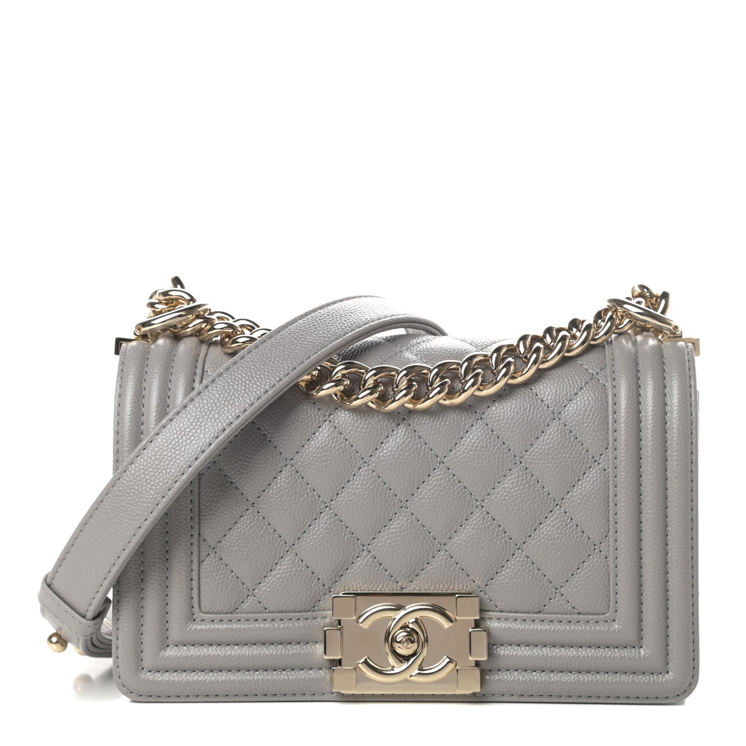 Chanel Caviar Quilted Small Boy Flap Grey 1 of 11