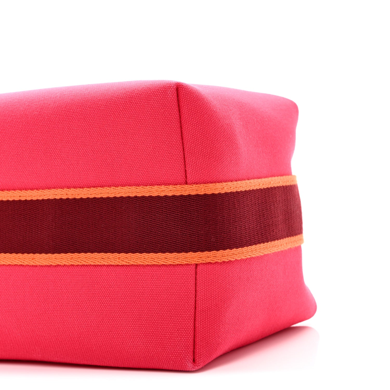 Hermes Canvas Large Bride-A-Brac Pouch Hibiscus 9 of 10