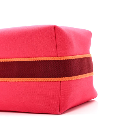 Hermes Canvas Large Bride-A-Brac Pouch Hibiscus 9 of 10