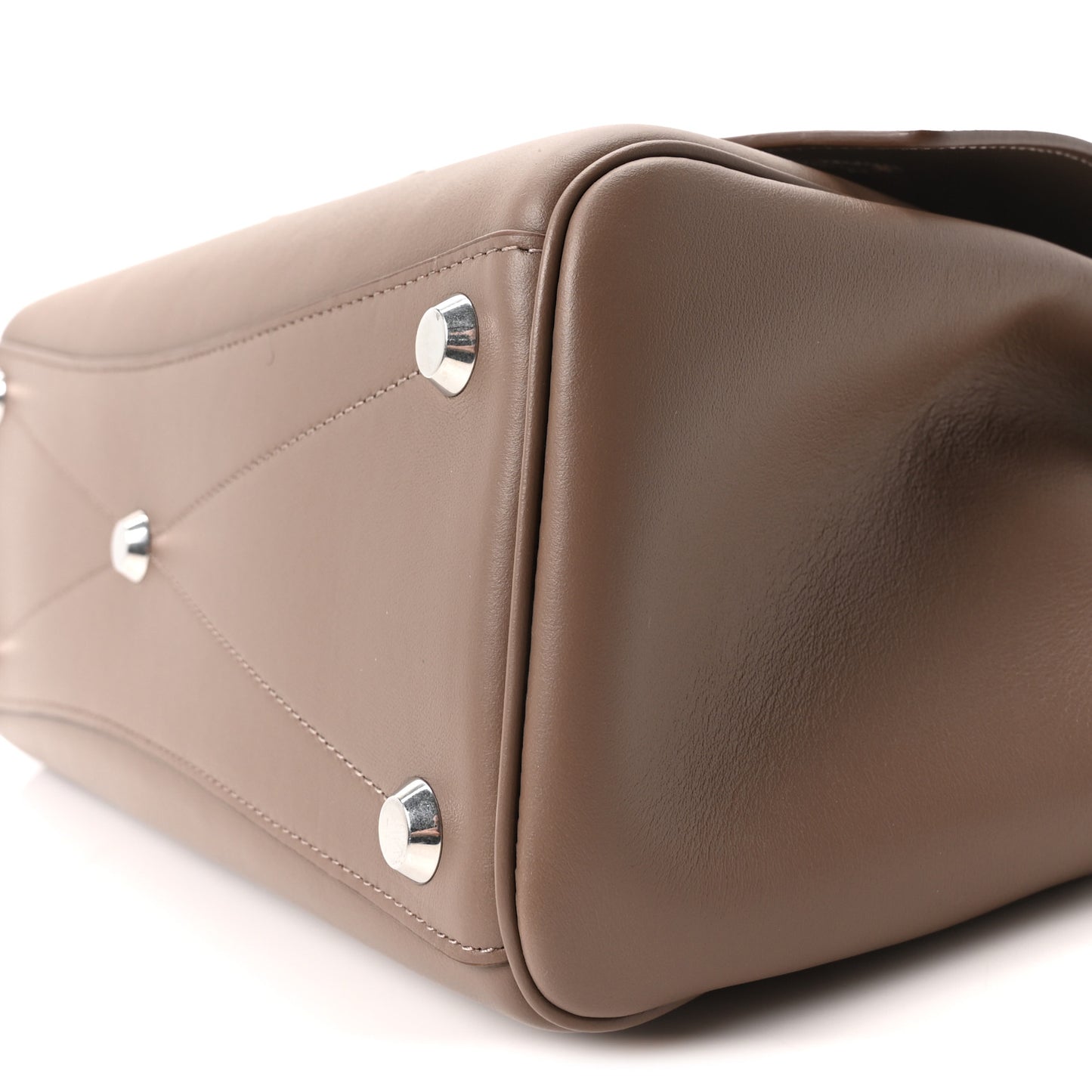 Smooth Calfskin Small Bel Air Carry All Bag Dark Taupe Dark Taupe Dark Taupe