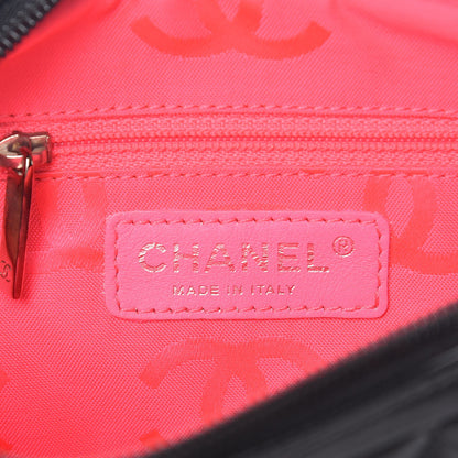 Chanel Calfskin Quilted Cambon Pochette Black White 6 of 7