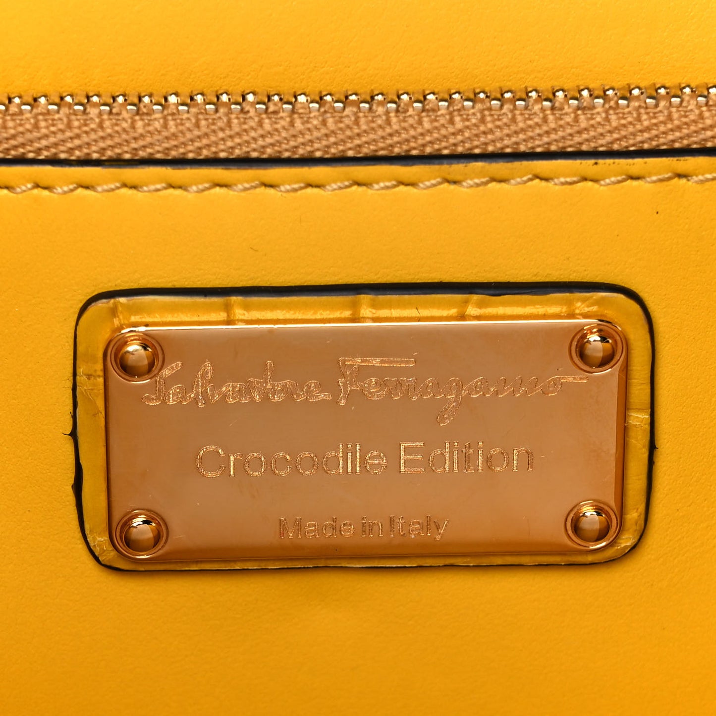 Crocodile Joanne Crossbody Yellow