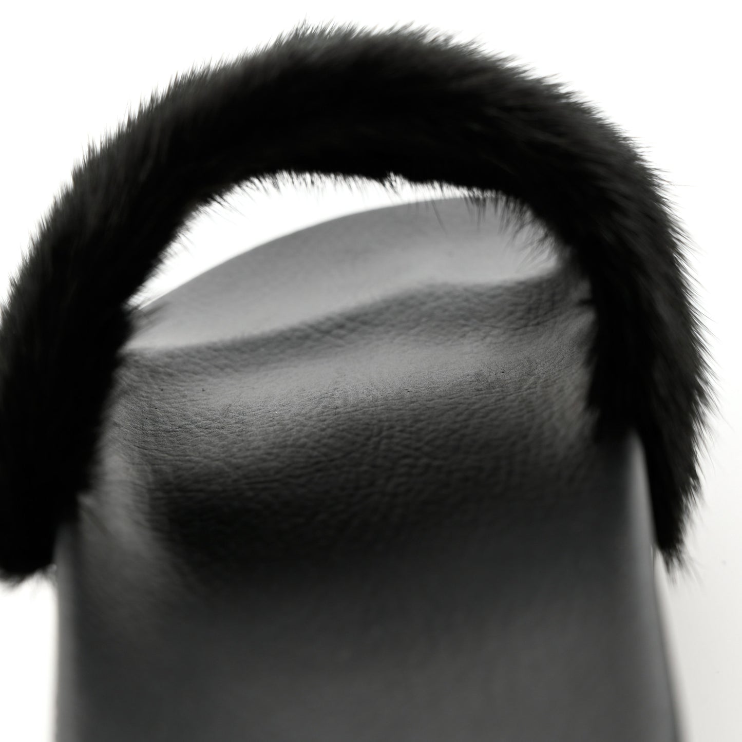 Mink Rubber Slide Sandals 39 Black