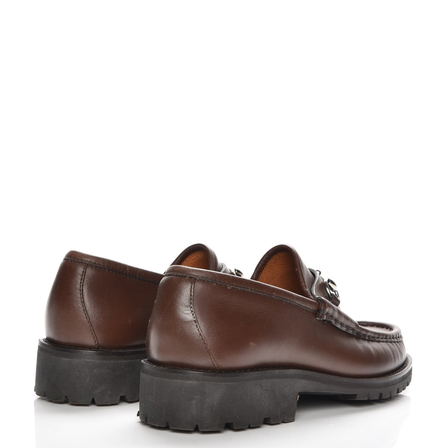 Laredo Calfskin Womens Horsebit Lug Sole Loafers 37.5 Brown