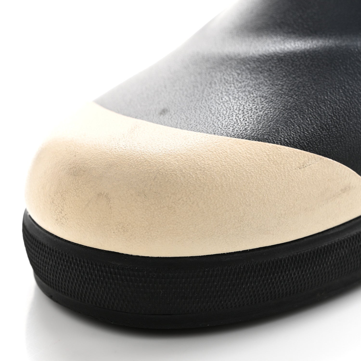 Chanel Rubber Logo Rain Boots 35 Black White 11 of 12