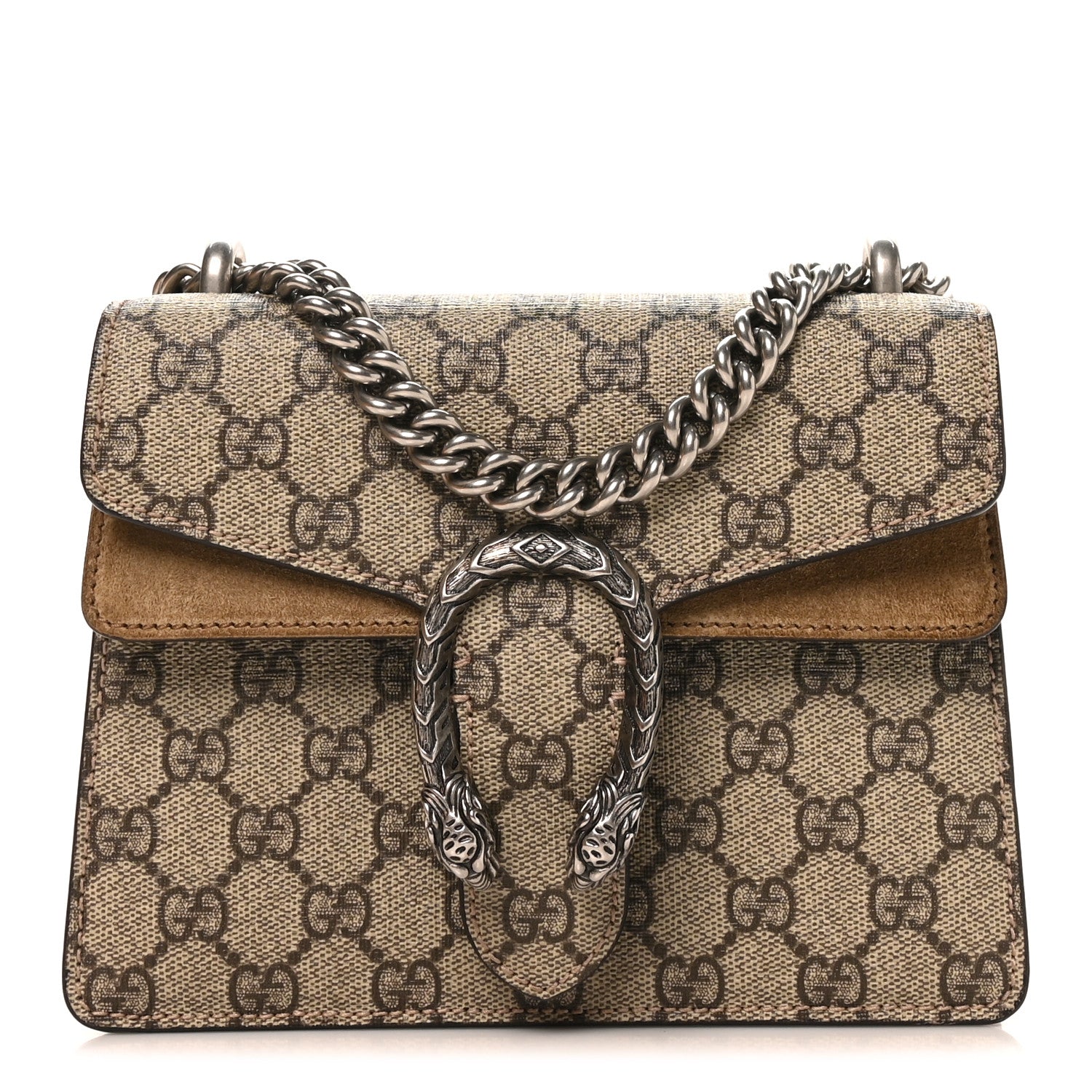 Gucci GG Supreme Monogram Mini Dionysus Shoulder Bag Taupe 1 of 10