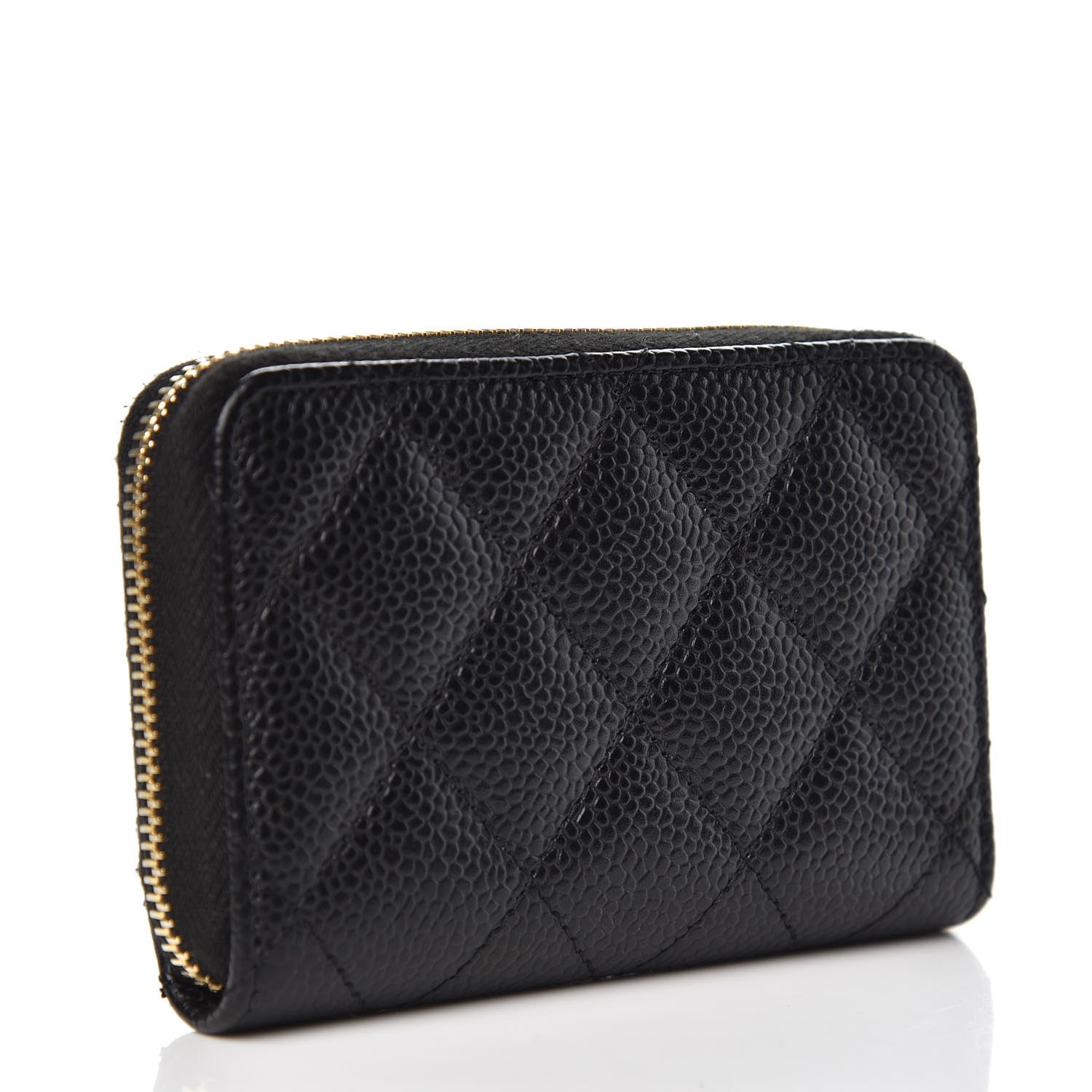 Chanel Caviar Quilted Zip Coin Purse Black 3 of 8
