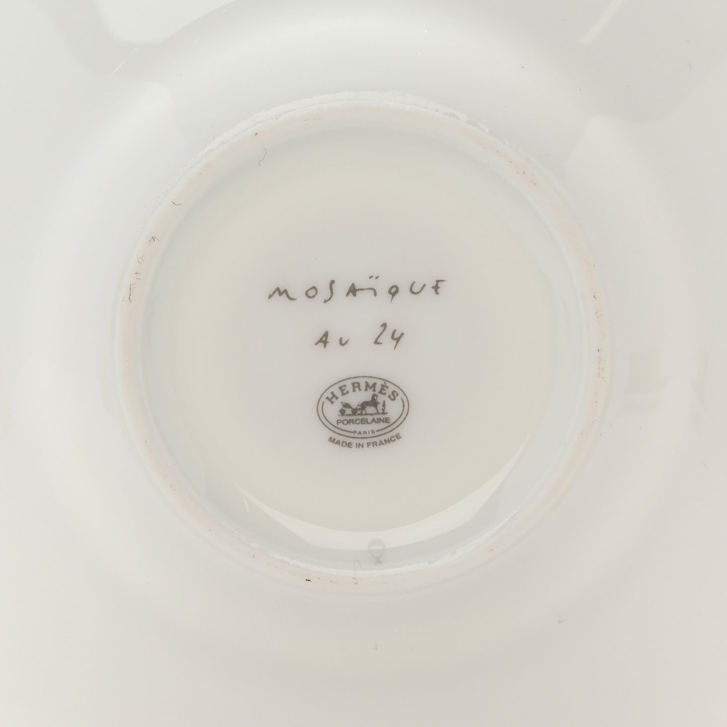 Porcelain Mosaique Au 24 Gold Coffee Cup and Saucer Set of 2