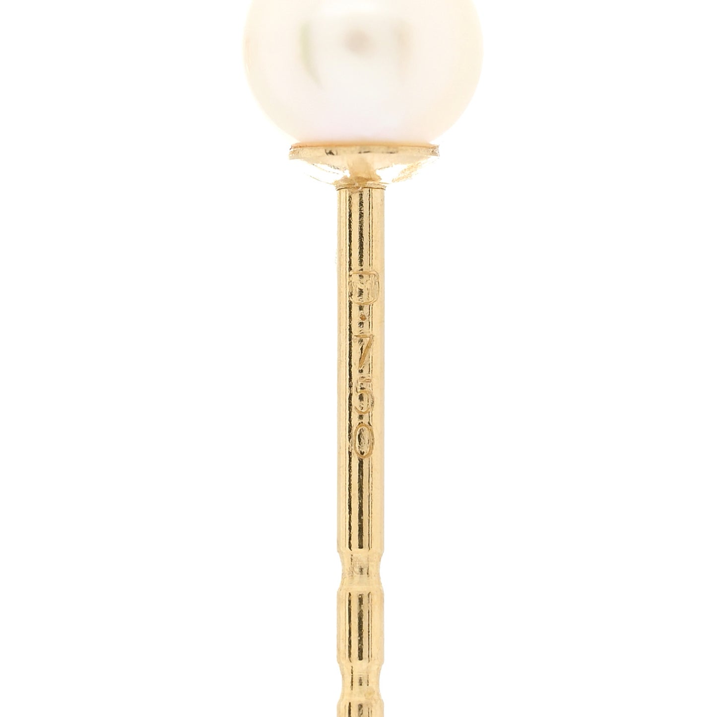 18K Yellow Gold Akoya Pearl 4-4.5mm Stud Earrings