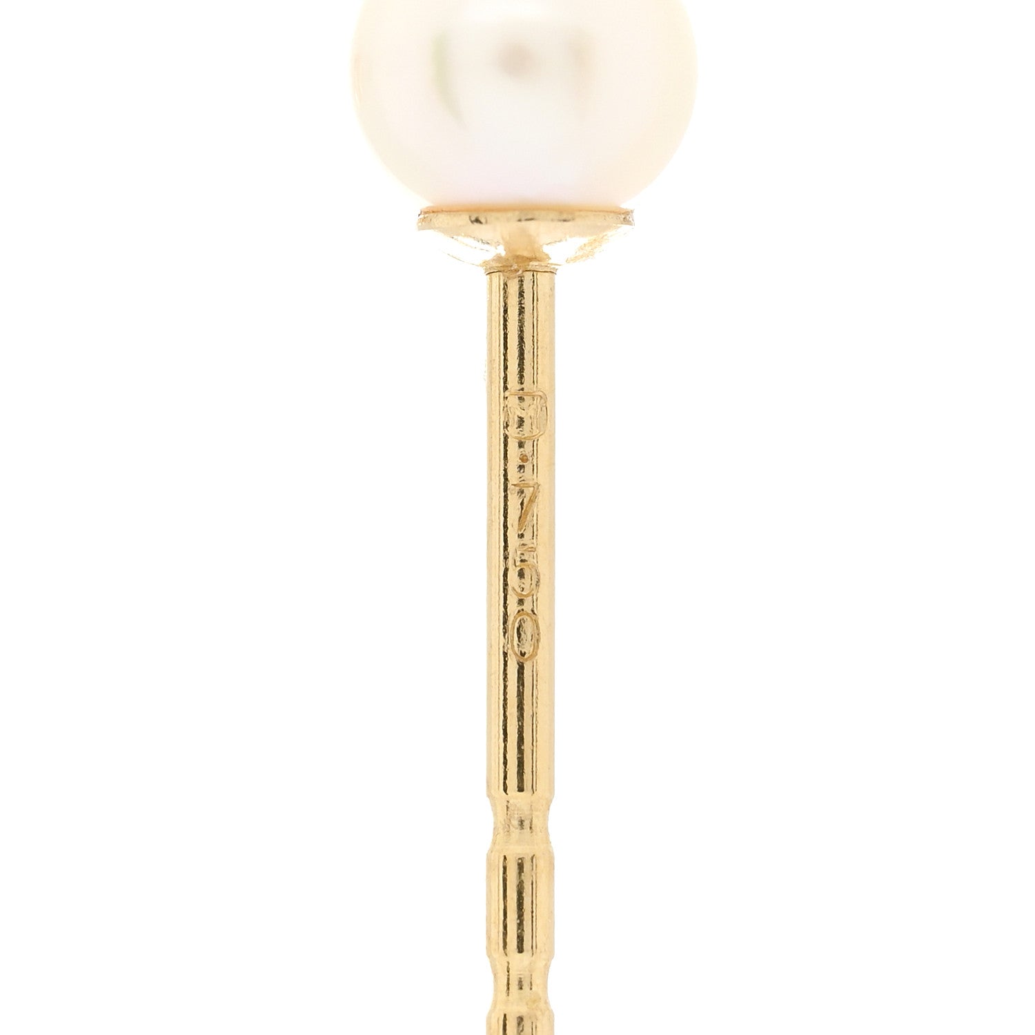 Mikimoto 18K Yellow Gold Akoya Pearl 4-4.5mm Stud Earrings 4 of 5