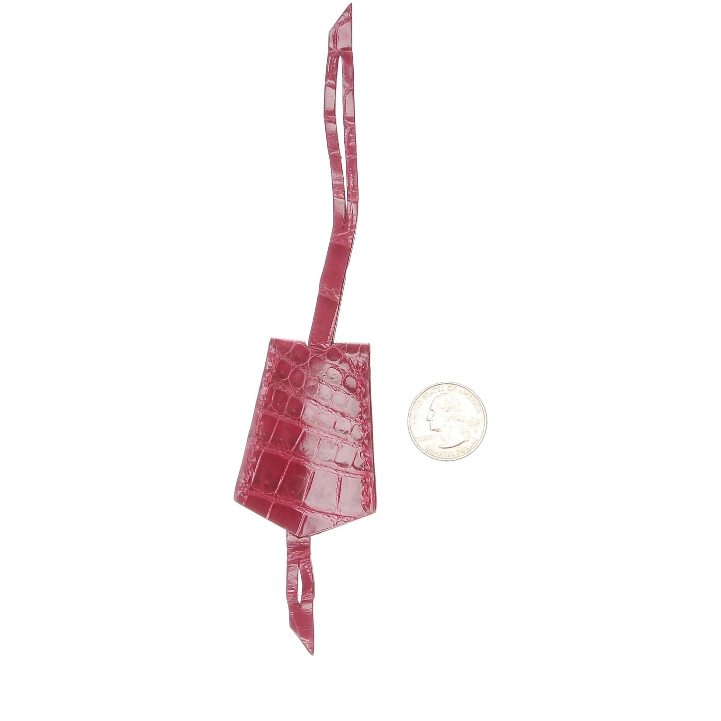Crocodile Clochette Key Bell Holder Fuchsia