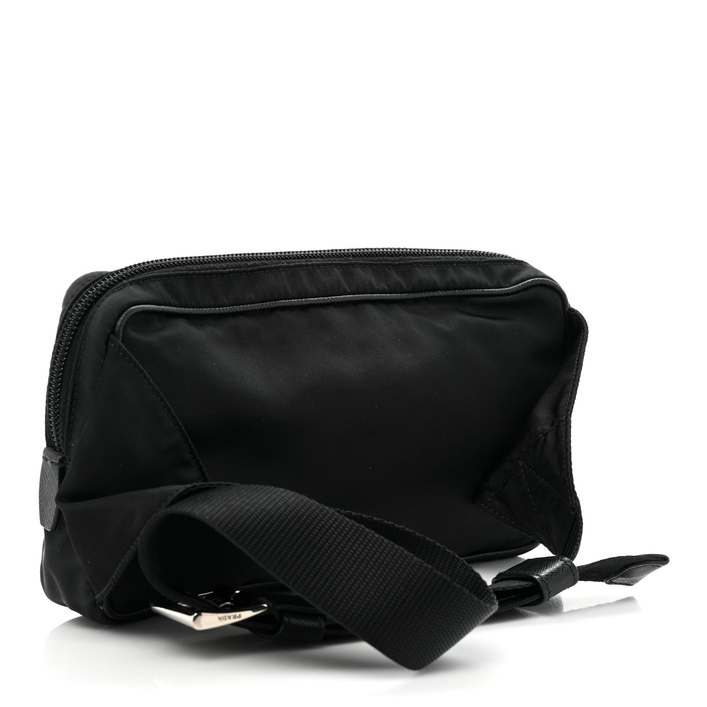 Re-Nylon Saffiano Belt Bag L Black