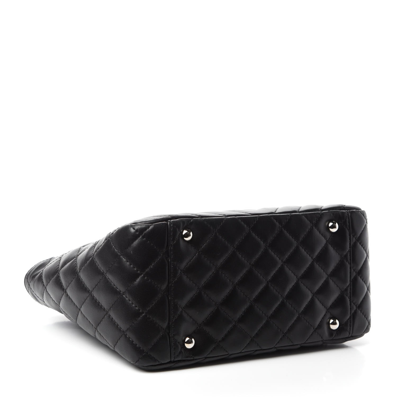 Chanel Lambskin Surpique Chevron Small Tote Black 4 of 10