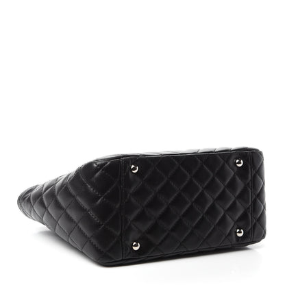 Chanel Lambskin Surpique Chevron Small Tote Black 4 of 10