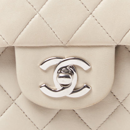 Chanel Lambskin Quilted Medium Double Flap Grey 7 of 9