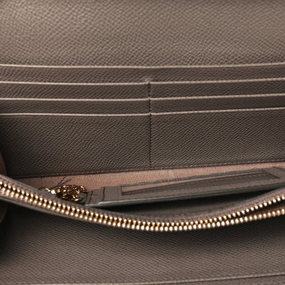 Salvatore Ferragamo Hammered Calfskin Gancini Wallet Caraway Seed 5 of 7