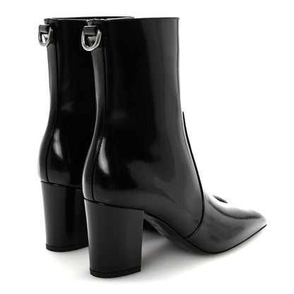 Saint Laurent Vitello Marilyn Betty 70 Ankle Zip Boots 36.5 Black 5 of 9