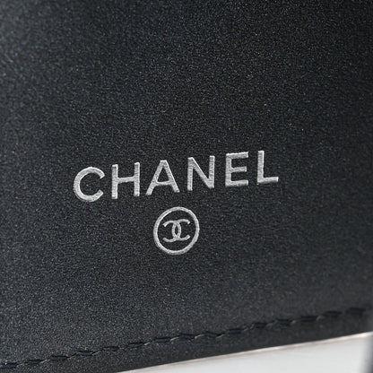 Chanel Iridescent Caviar Quilted Large Gusset Flap Wallet Black 6 of 7