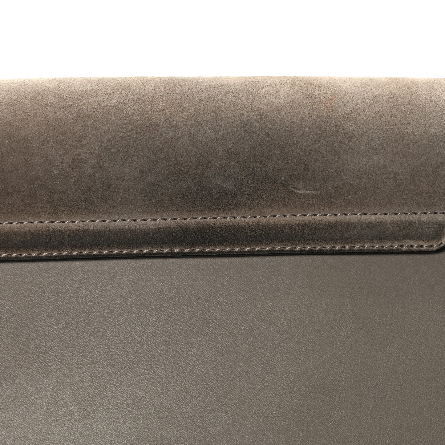 Suede Calfskin Small Faye Shoulder Bag Motty Grey