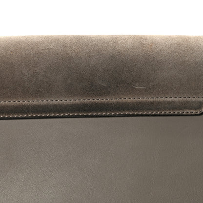 Chloe Suede Calfskin Small Faye Shoulder Bag Motty Grey 13 of 14