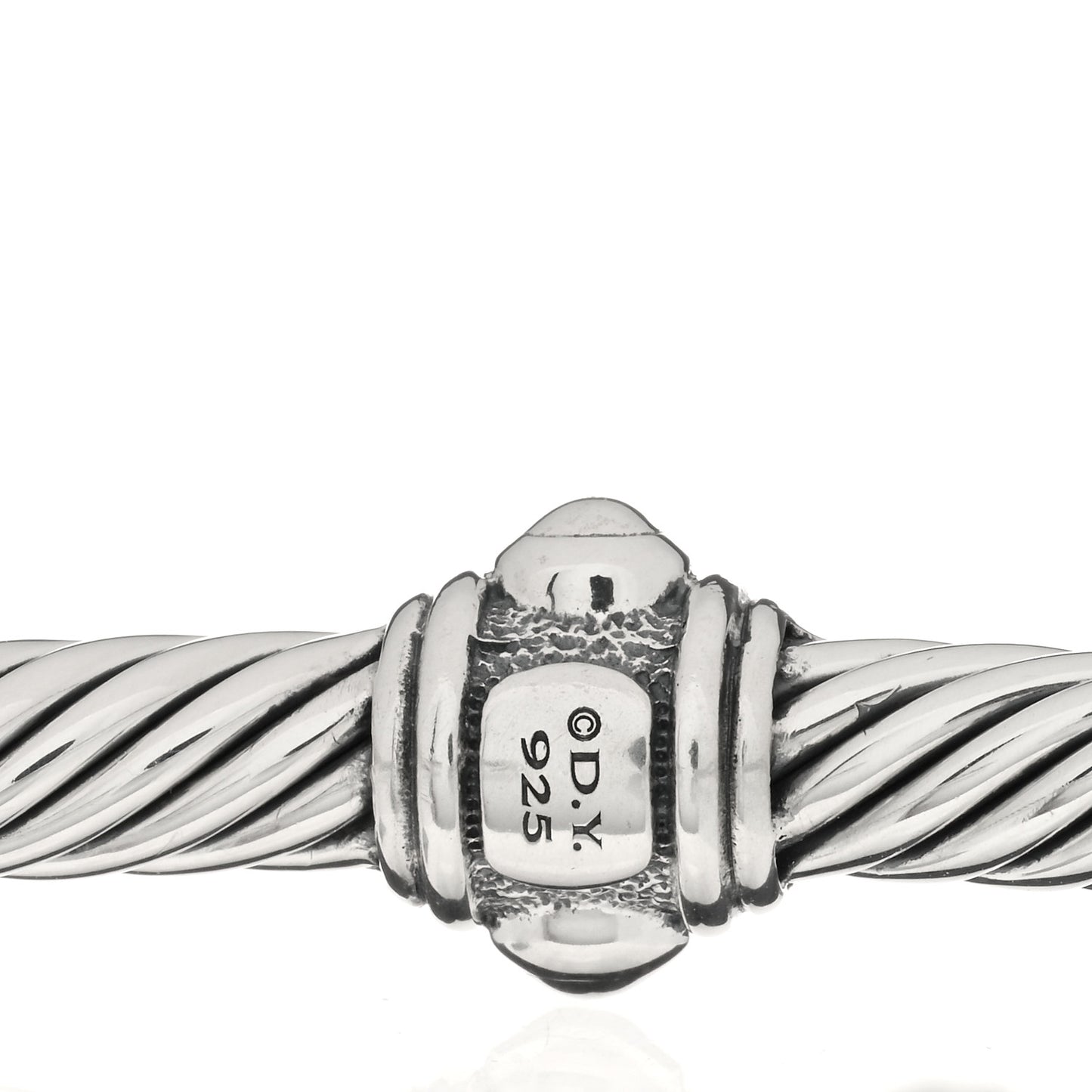 Sterling Silver Diamond 5mm Cable Renaissance Station Bracelet