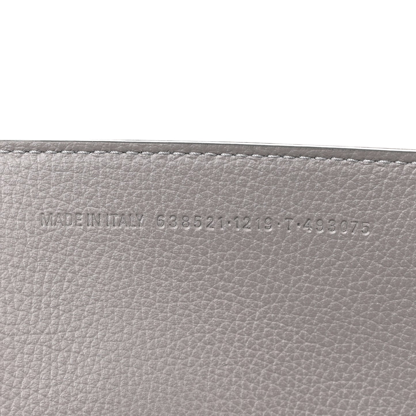 Grained Calfskin Neo Classic Silver Hardware S City Dark Grey