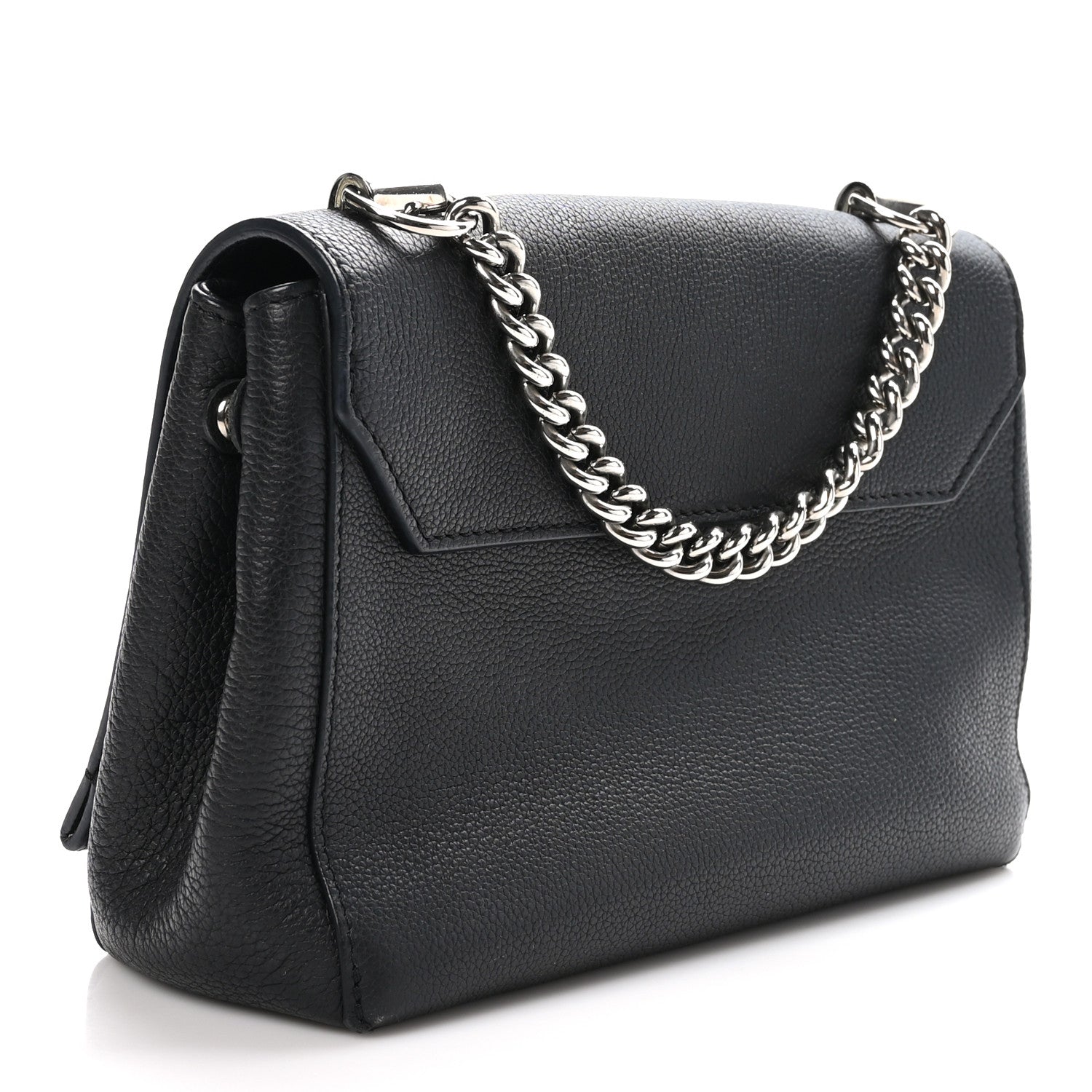 Louis Vuitton Calfskin Lockme II Chain Bag BB Black 3 of 10