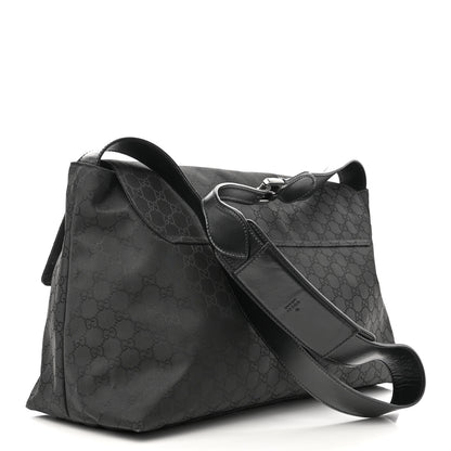 Gucci GG Monogram Flap Messenger Bag Black 3 of 11