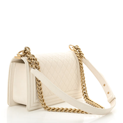 Chanel Caviar Quilted Medium Boy Flap White 3 of 11