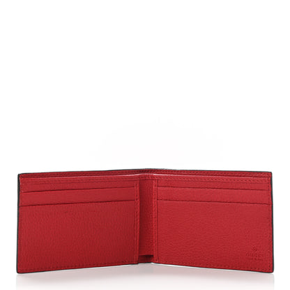 Gucci Calfskin Logo Bi-Fold Short Wallet Red 5 of 7