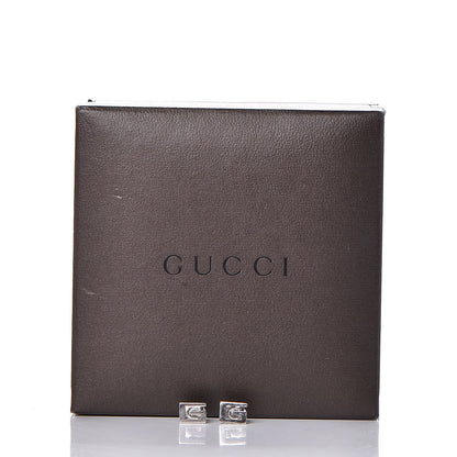 Gucci 18K White Gold G Stud Earrings 4 of 4