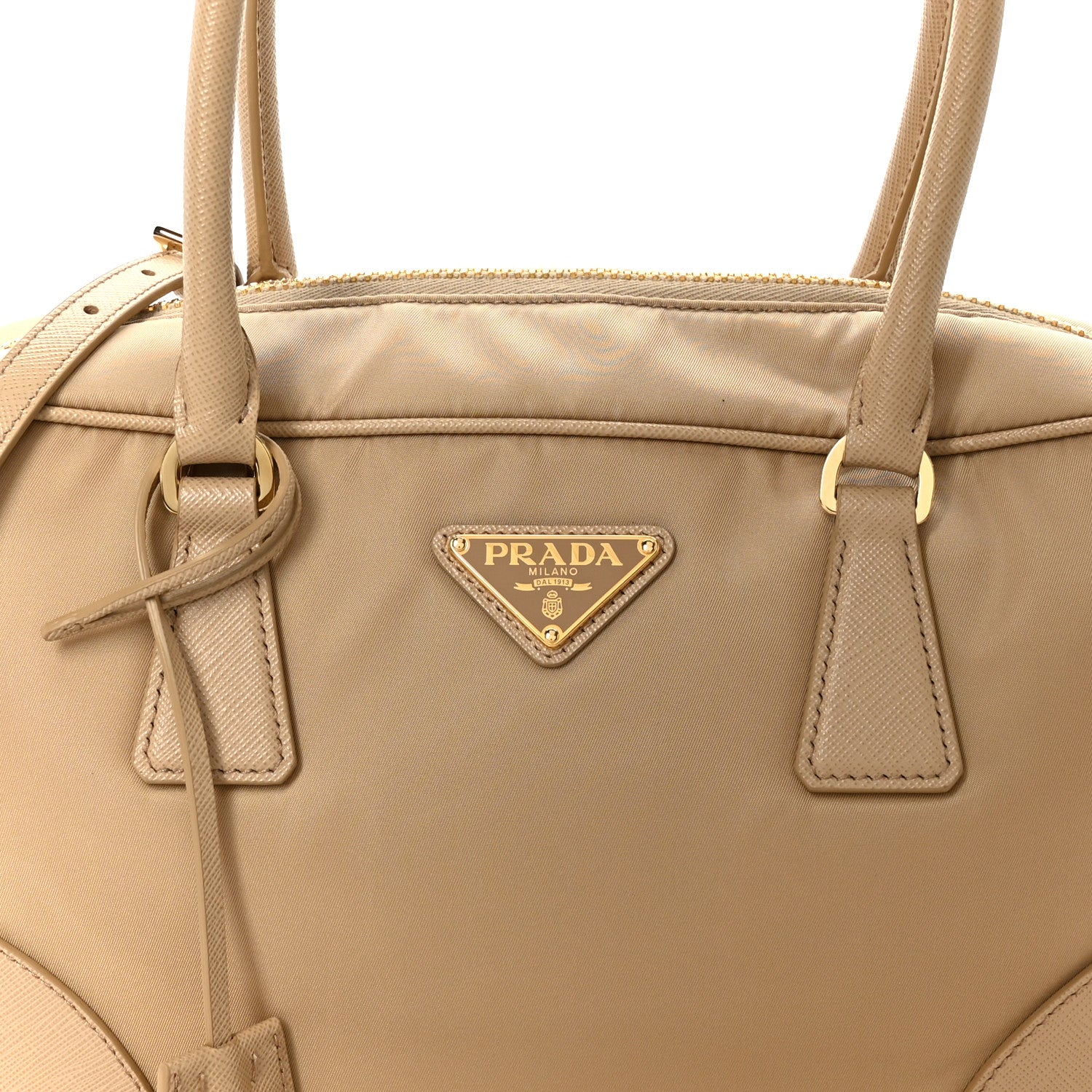 Prada Re-Nylon Saffiano Medium Re-Edition 1978 Two Handle Bag Cammello 10 of 12