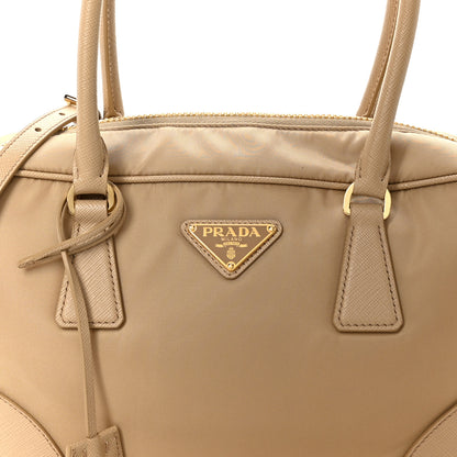 Prada Re-Nylon Saffiano Medium Re-Edition 1978 Two Handle Bag Cammello 10 of 12
