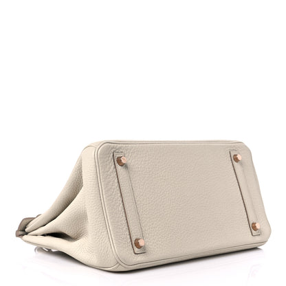 Hermes Taurillon Clemence Birkin 30 Craie 4 of 12