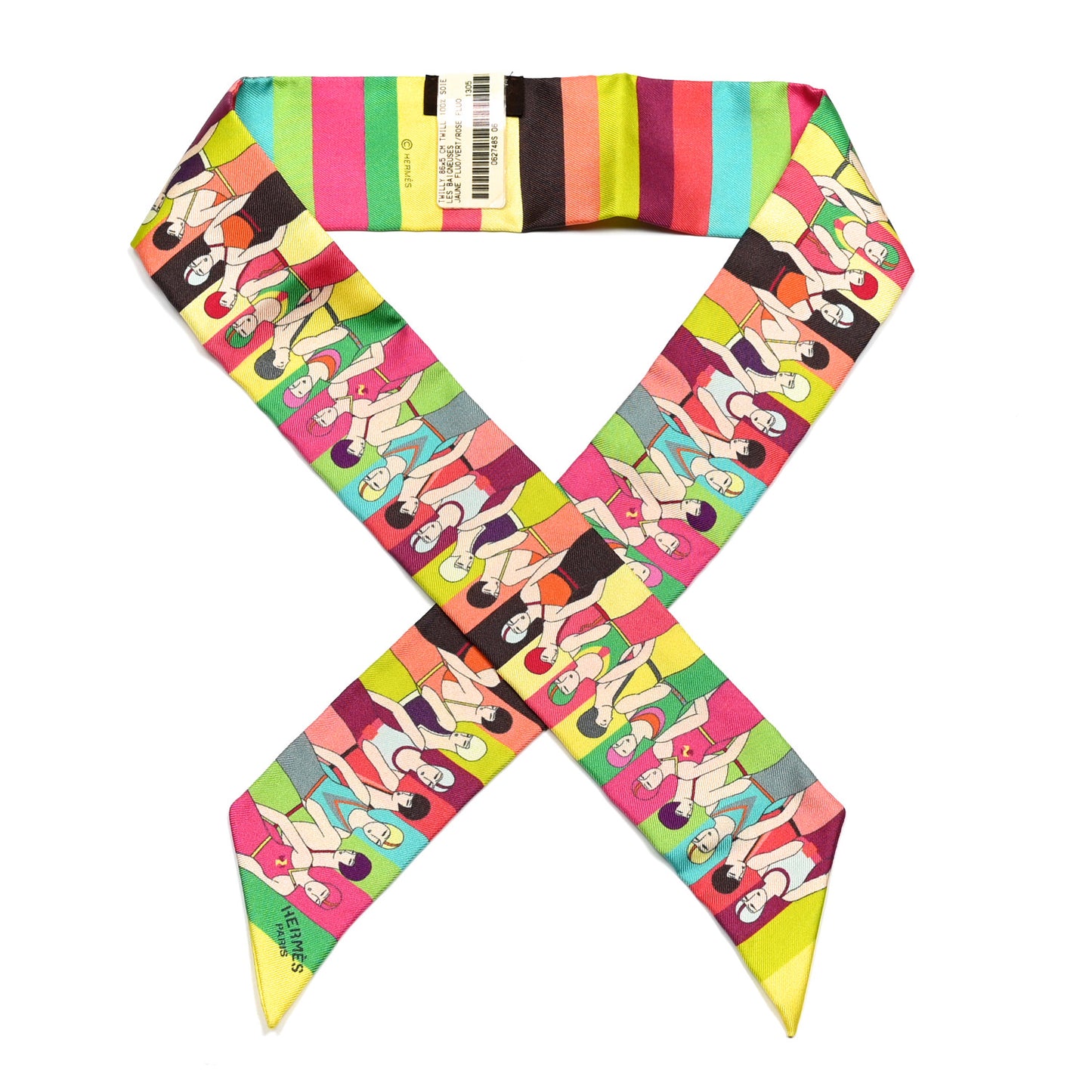 Silk Les Baigneuses Twilly Juane Fluo Vert Rose Fluo