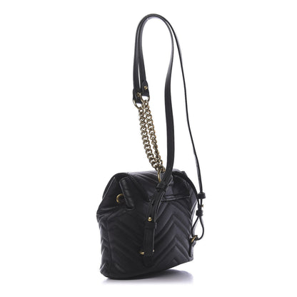 Gucci Calfskin Matelasse GG Marmont Flap Backpack Black 2 of 10
