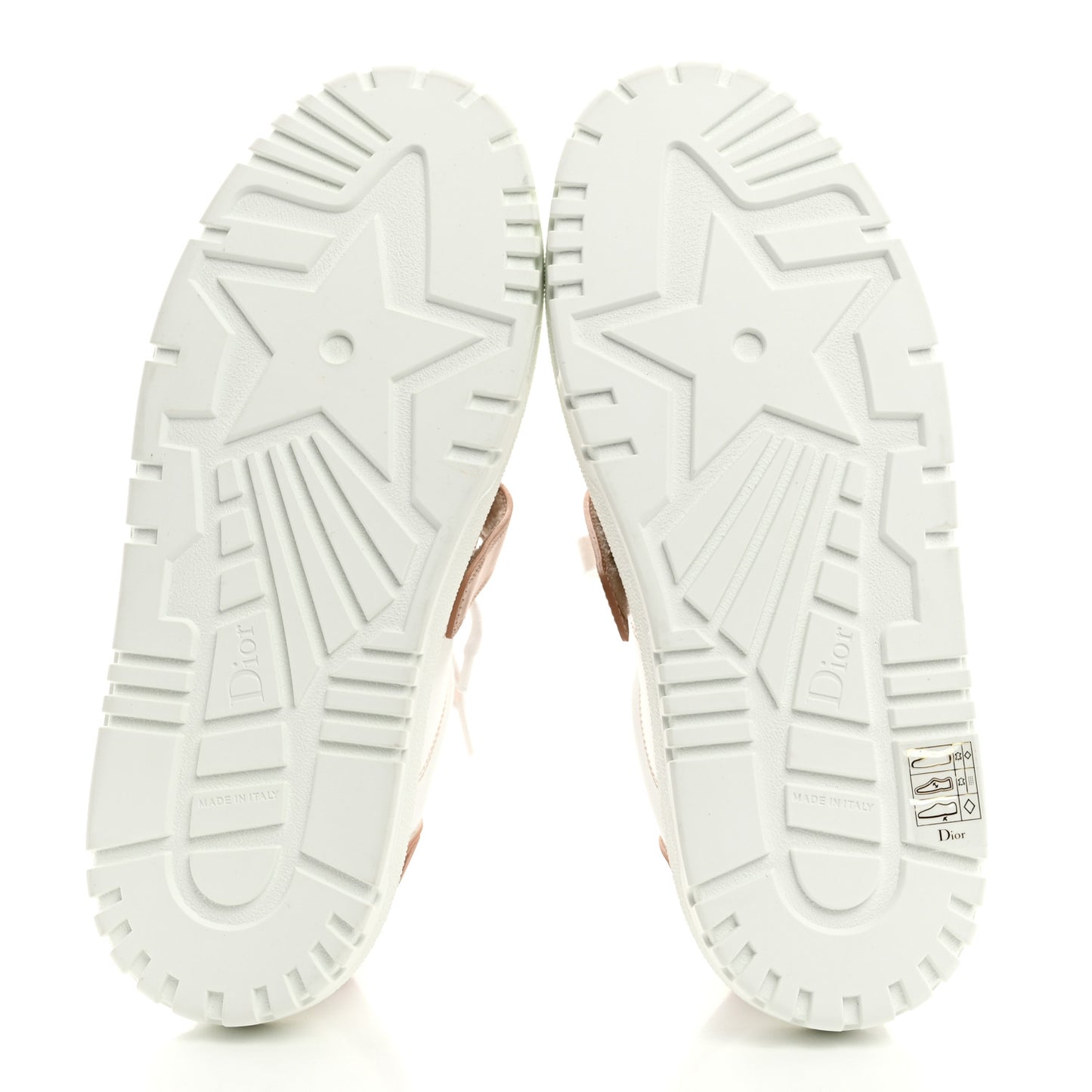 Calfskin Bi-Color Dior-ID Platform Sneakers 38.5 White Nude