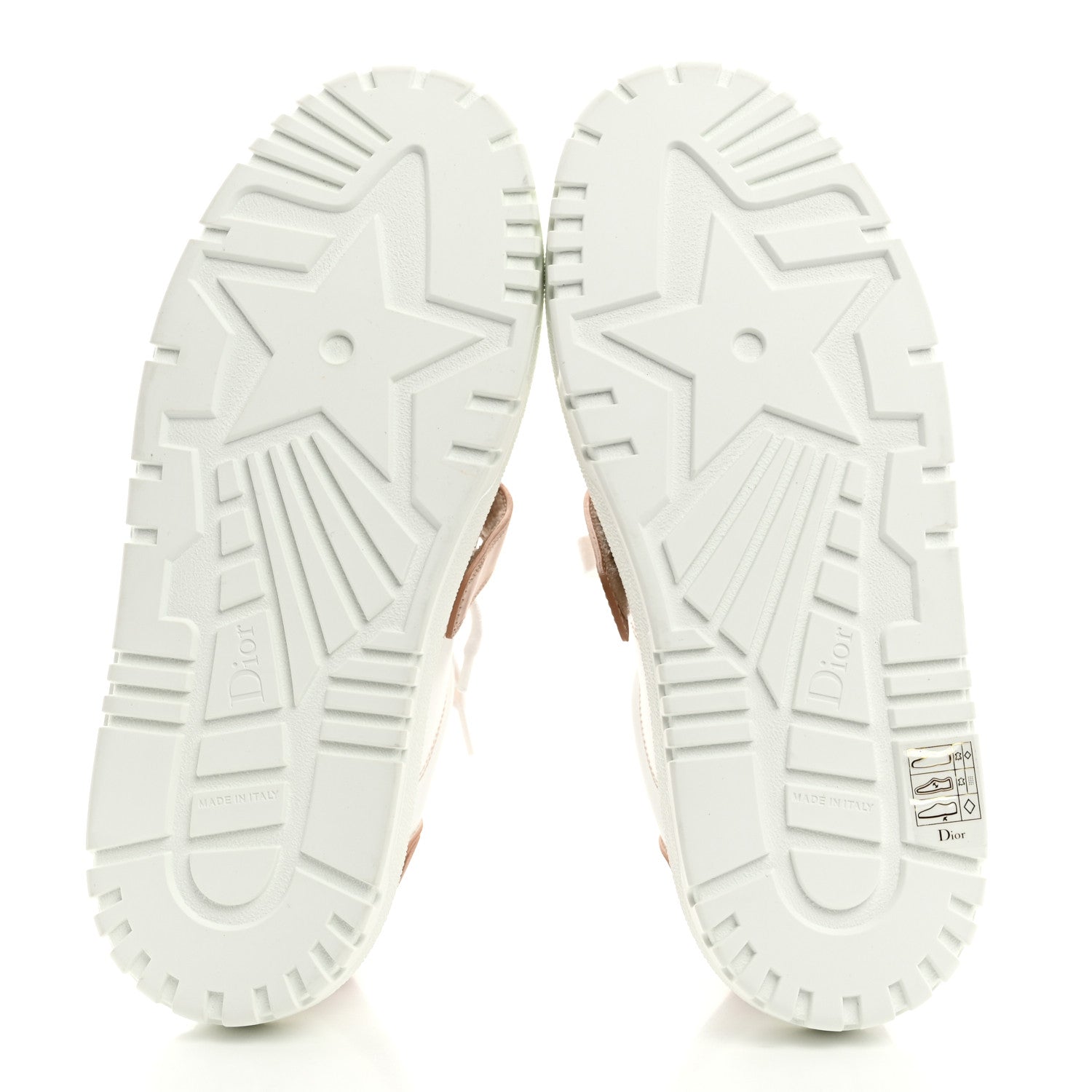 Christian Dior Calfskin Bi-Color Dior-ID Platform Sneakers 38.5 White Nude 5 of 9