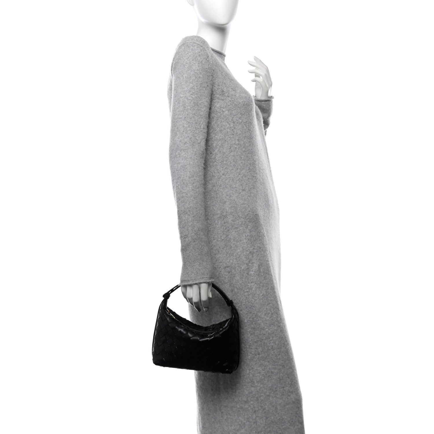 Bottega Veneta Calfskin Nappa Intrecciato Mini Wallace Black 2 of 10