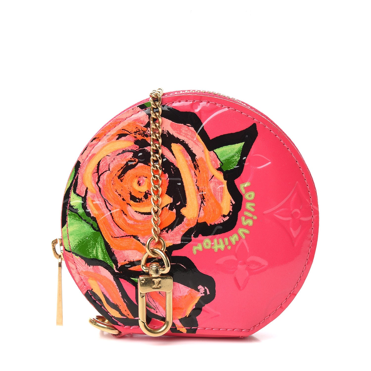 Louis Vuitton Vernis Roses Chapeau Coin Purse Rose Pop 1 of 6