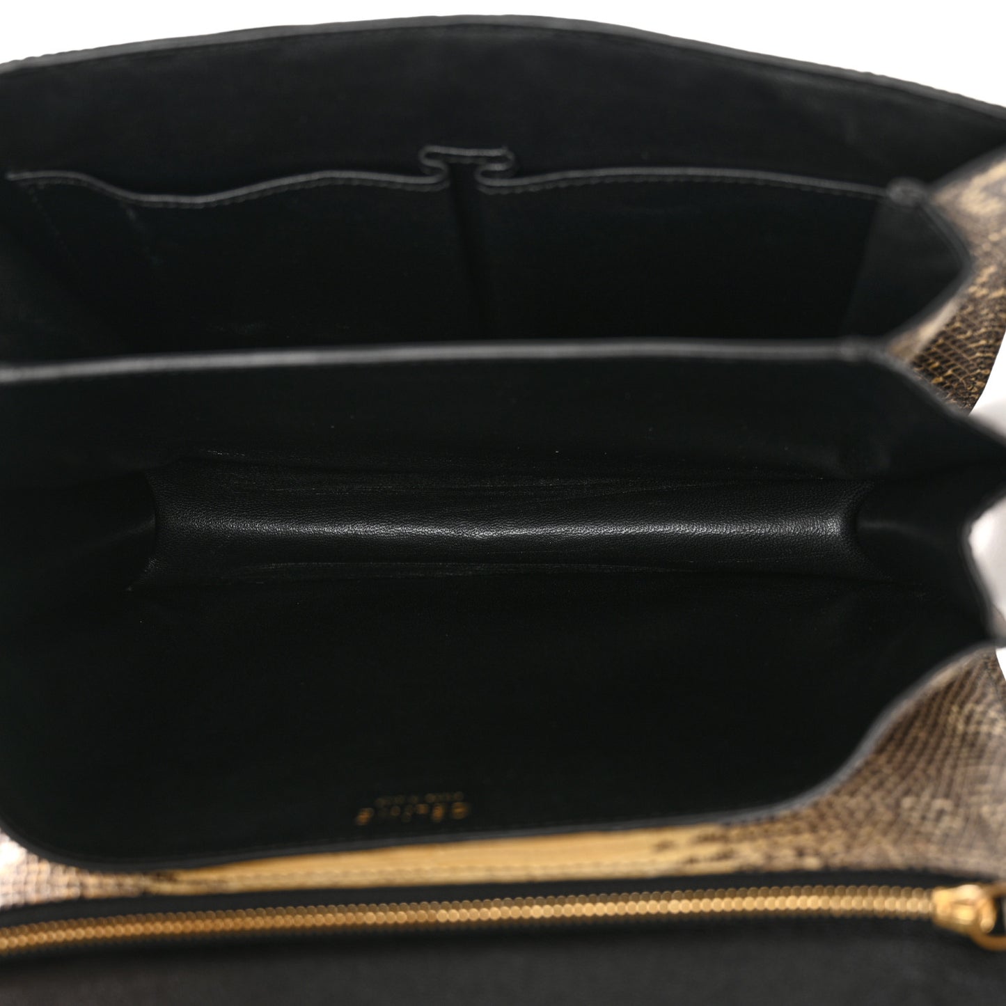 Lizard Medium Classic Box Flap Bag Natural