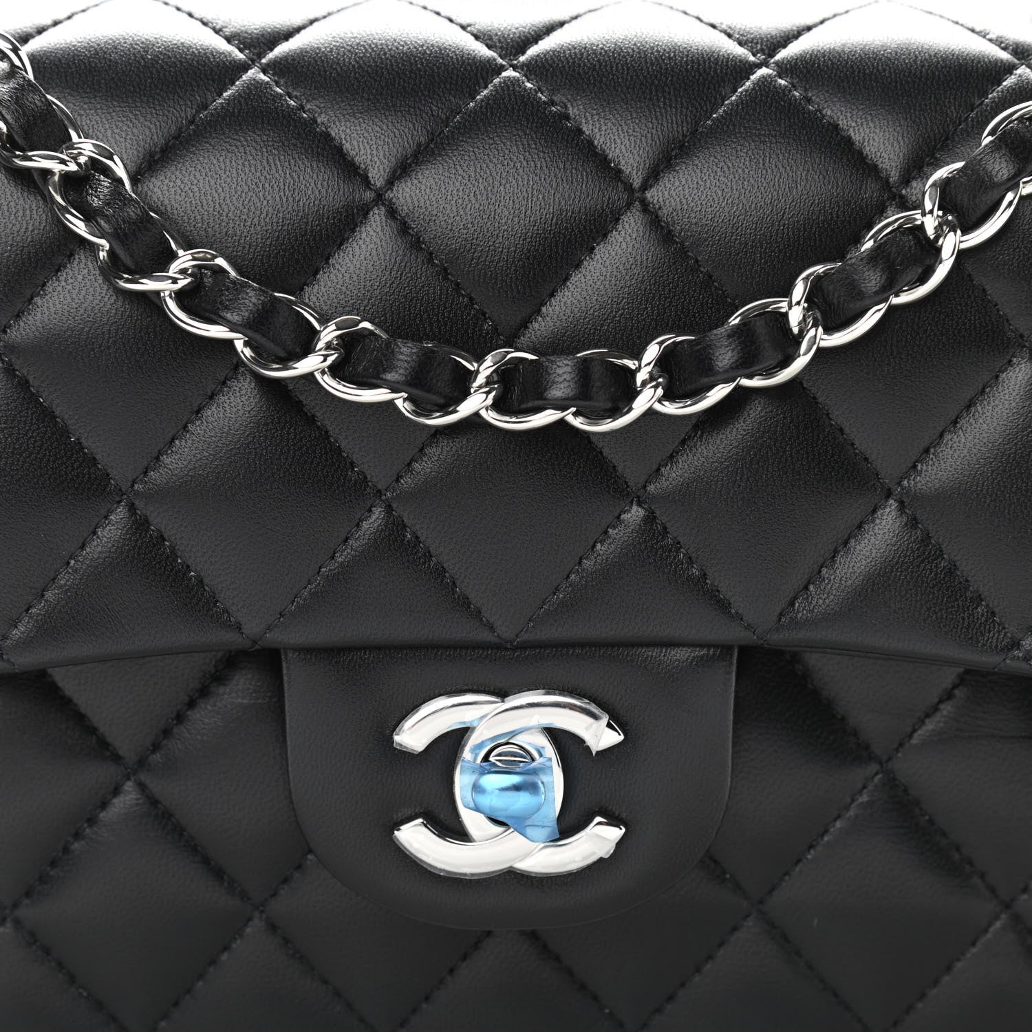 Chanel Lambskin Quilted Small Double Flap Black 7 of 14