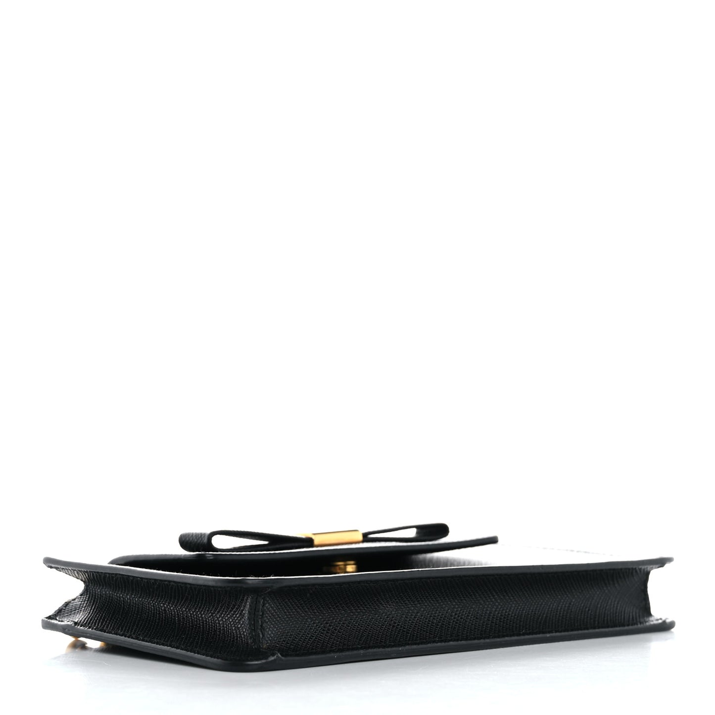 Saffiano Metal Wristlet Wallet Black