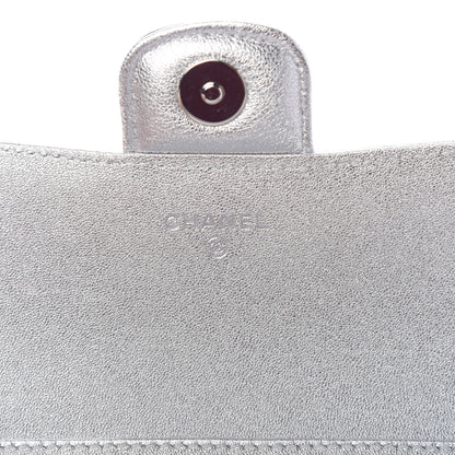 Chanel Metallic Lambskin Quilted Glasses Case With Chain Silver 8 of 11