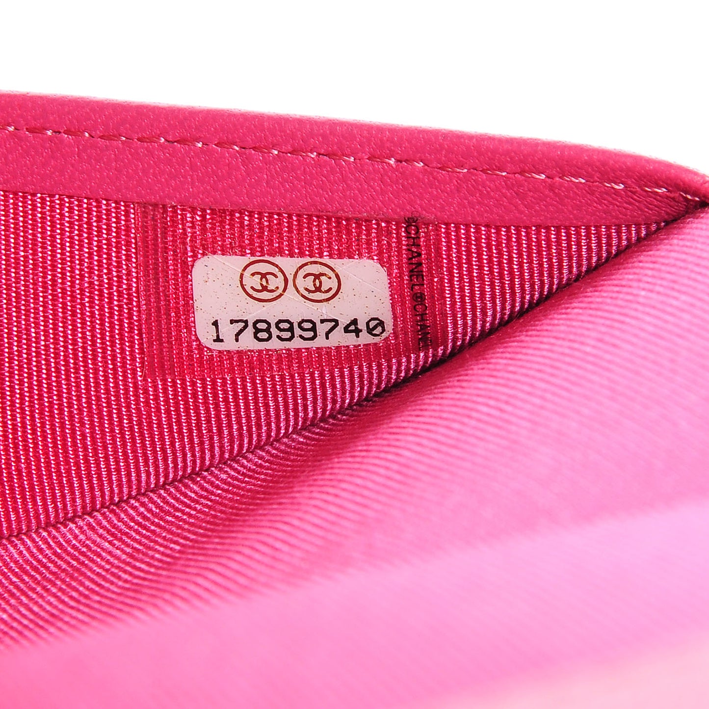 Lambskin Quilted Passport Holder Fuchsia